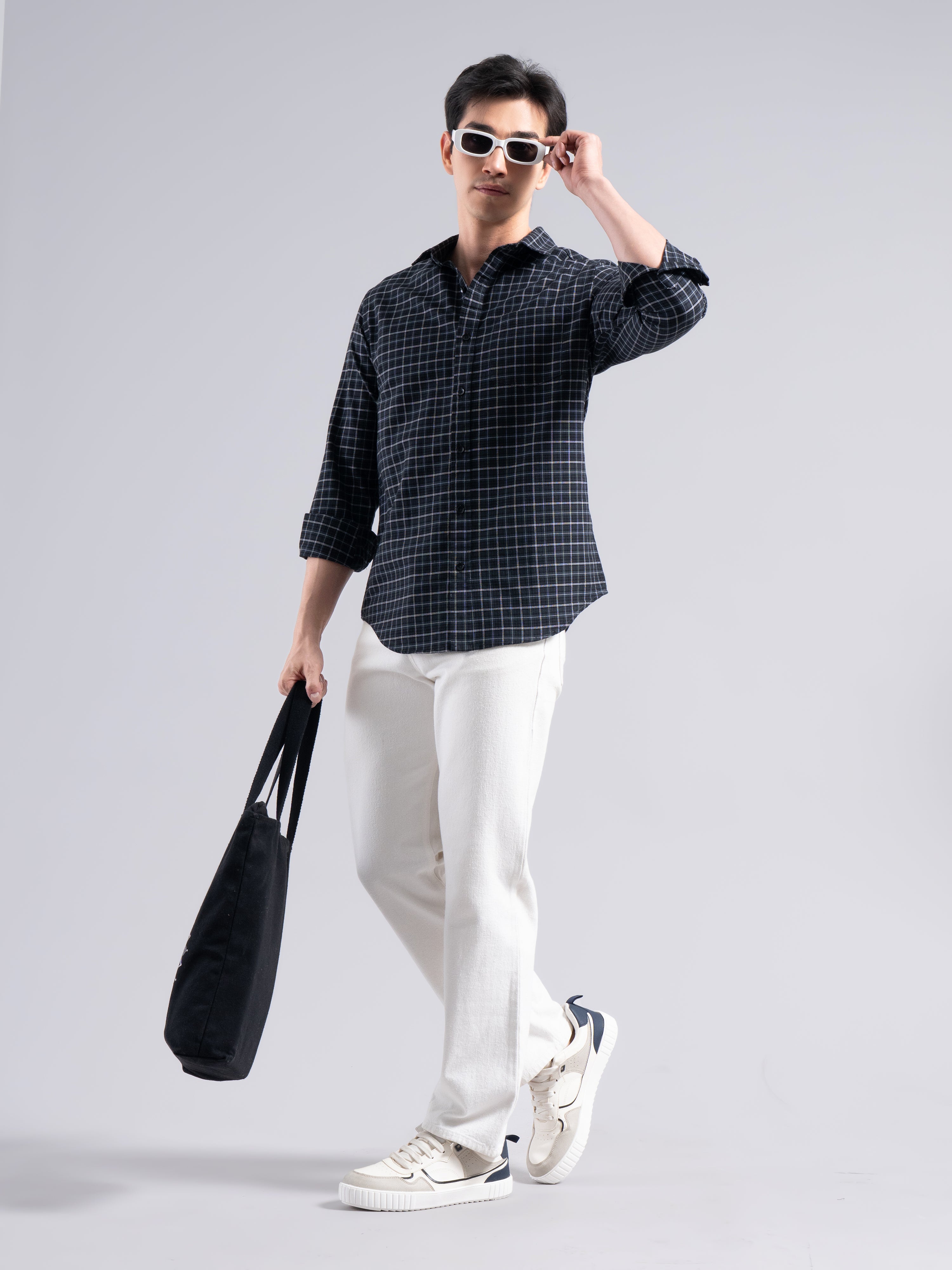 Classic Check Cotton Shirt – Blue