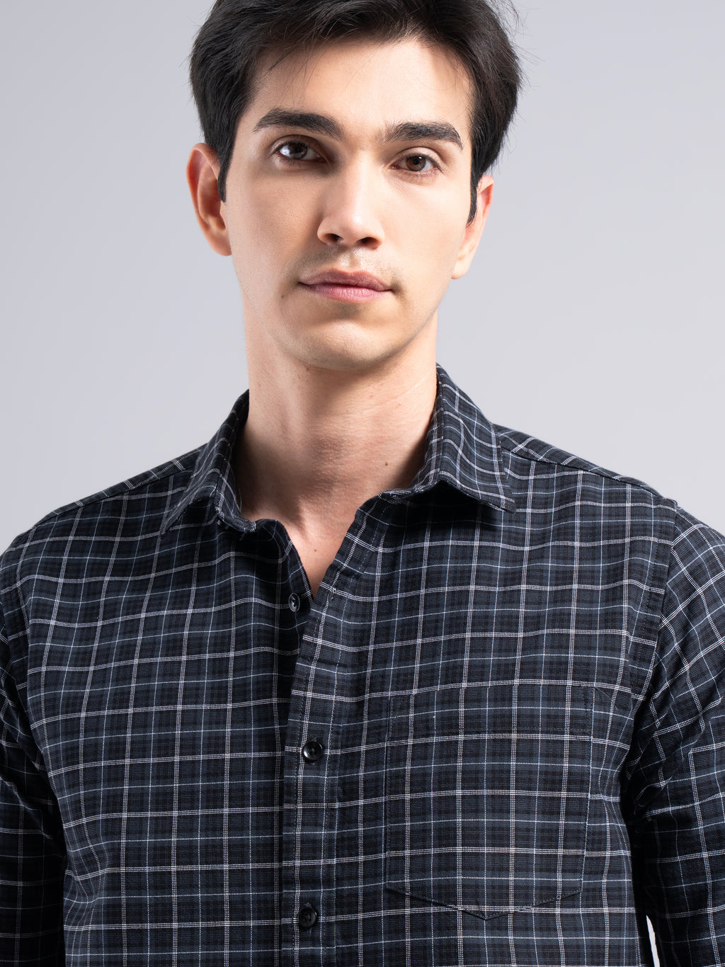 Classic Check Cotton Shirt – Blue