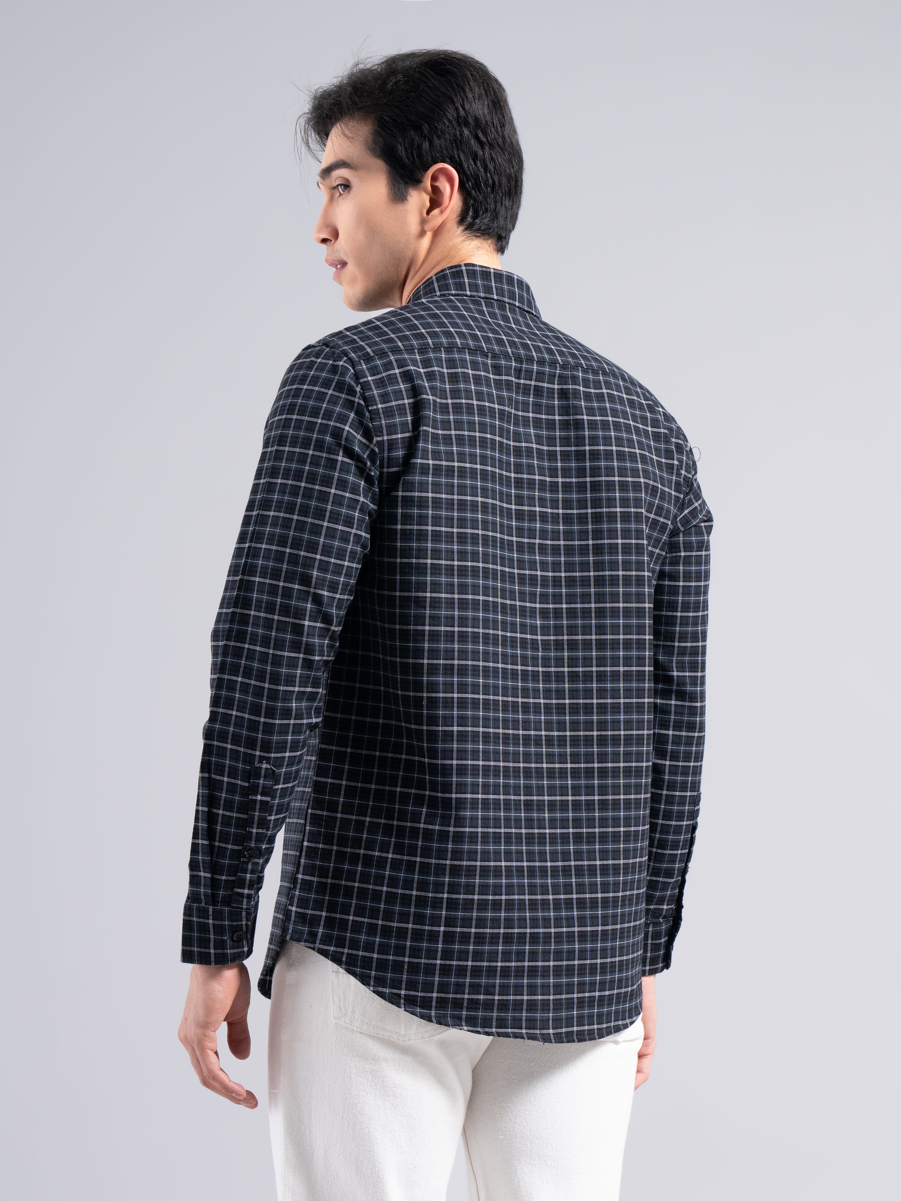 Classic Check Cotton Shirt – Blue