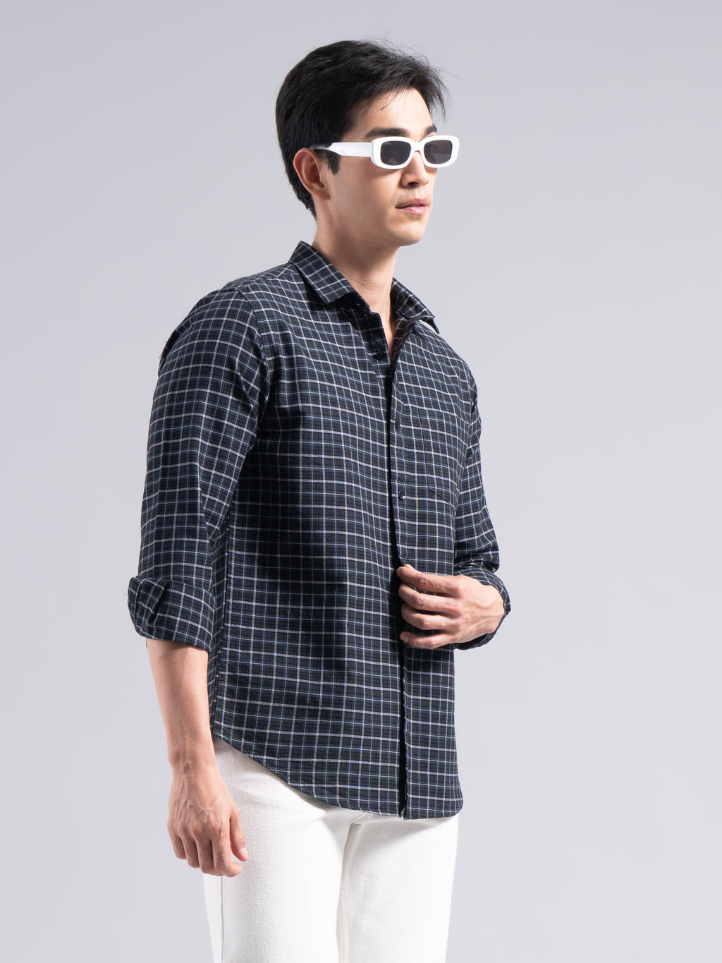 Classic Check Cotton Shirt – Blue