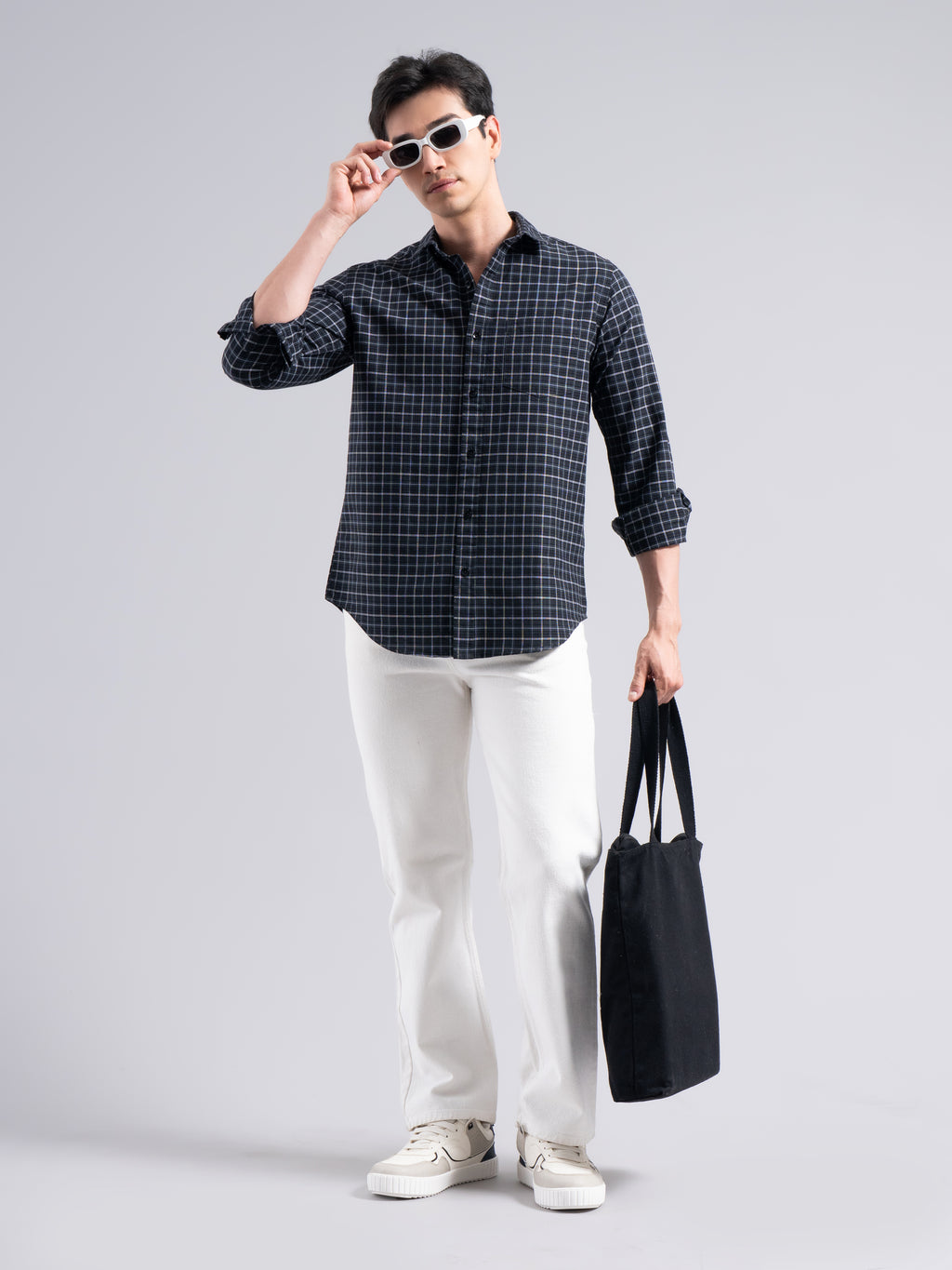 Classic Check Cotton Shirt – Blue
